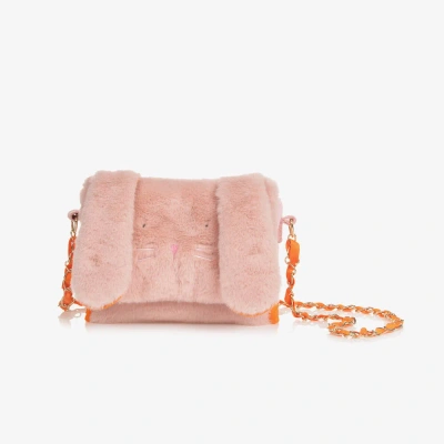 Meri Meri Kids' Plush Bunny Bag In Pink