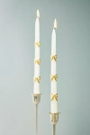 MERI MERI GOLD BOW TAPER CANDLES, SET OF 2