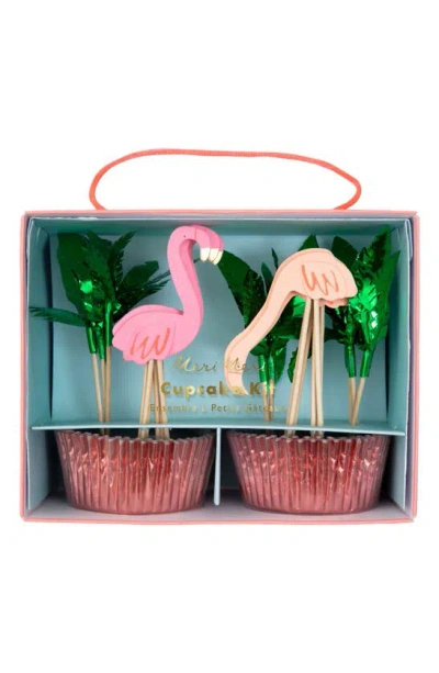 Meri Meri Neon Flamingo Cupcake Kit In Multi