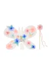 Meri Meri Organza Flowers Wings And Wand Set