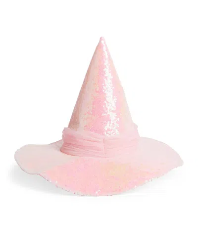 Meri Meri Kids' Sequin Witch Hat In Pink