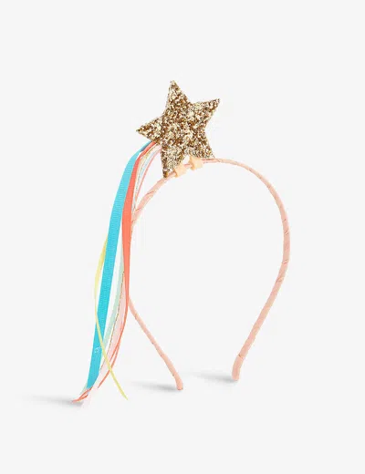 Meri Meri Girls Multi Kids Glitter Shooting Star And Ribbon Woven Headband