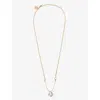 Meri Meri Girls Multi Kids Moon And Star Metal And Enamel Necklace In Multi