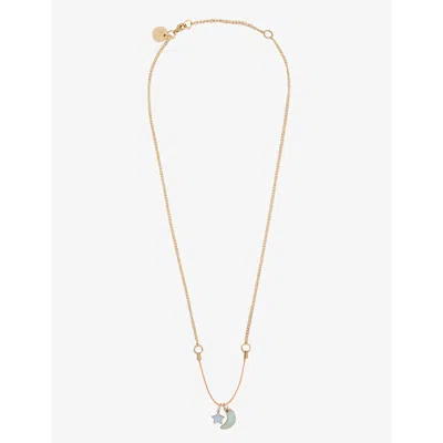 Meri Meri Girls Multi Kids Moon And Star Metal And Enamel Necklace