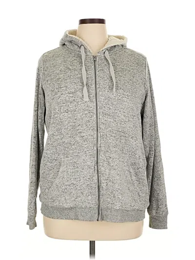 Pre-owned Meri Skye Zip Up Hoodie In Gray