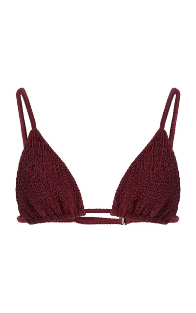Meridian Swimwear Equator Bikini Top In Burgundy