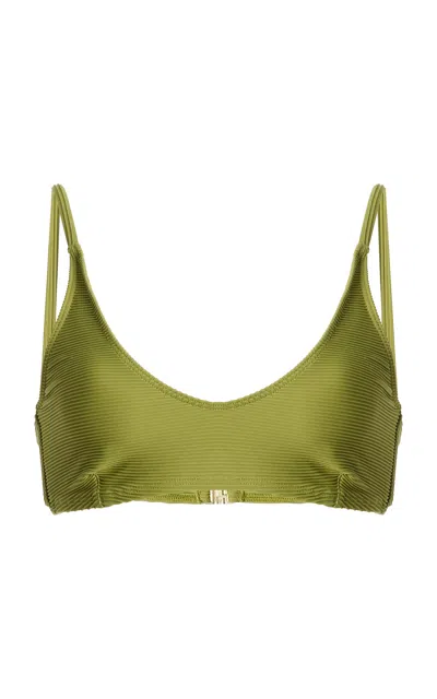 Meridian Swimwear Equinox Bikini Top In Green