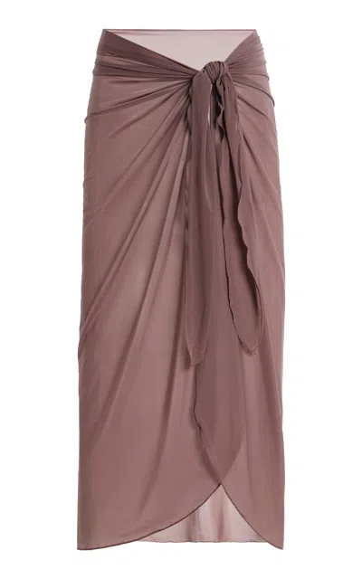 Meridian Swimwear Exclusive La Isla Meridian Maxi Sarong In Brown