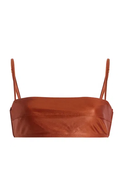 Meridian Swimwear Exclusive La Isla Tropic Bikini Top In Orange