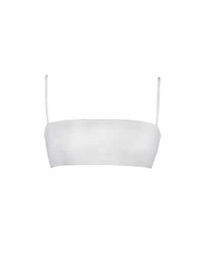 Meridian Swimwear Women's Tropic Bikini Top - Optic White