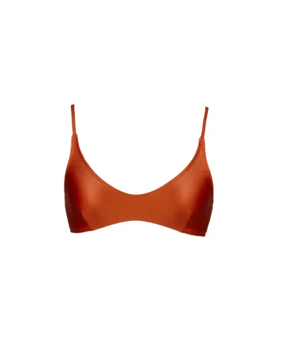 Meridian Swimwear Women's Yellow / Orange Equinox Bikini Top - Rust In Yellow/orange