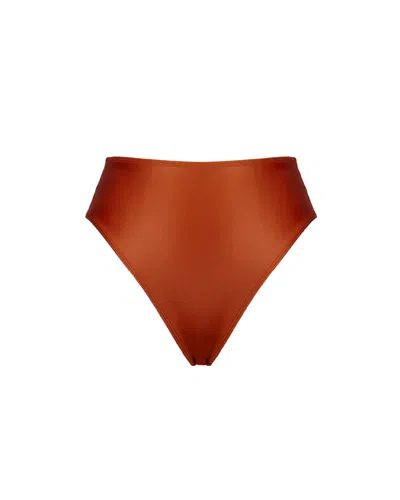 Meridian Swimwear Women's Yellow / Orange Tropic Bikini Bottom - Rust In Yellow/orange