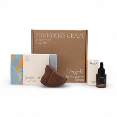 Merigold Gua Sha And Night Nourisher Serum Bundle In Transparent