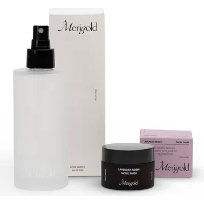 Merigold Rose Water And Lavender Reishi Mask Bundle In Transparent