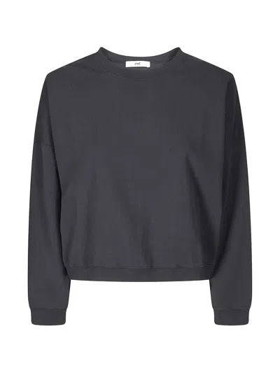 Merippa Crew-neck Long-sleeve Sweatshirt In Black