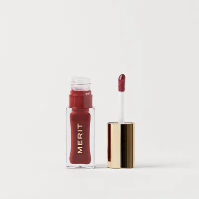 Merit Beauty Shade Slick Tinted Lip Oil In Sangria In Red
