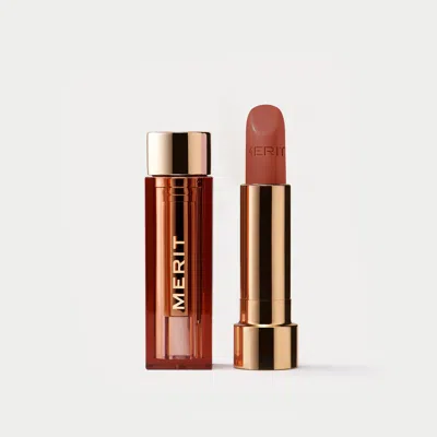 Merit Beauty Signature Lipstick Lightweight Lipstick In Ginger In Brown