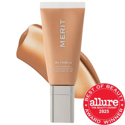 Merit The Uniform Tinted Mineral Sunscreen Broad Spectrum Spf 45 15 1.7 Oz/50ml In Transparent