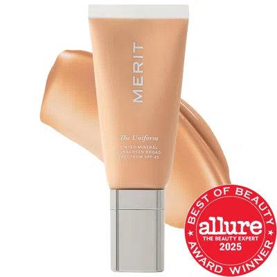Merit The Uniform Tinted Mineral Sunscreen Broad Spectrum Spf 45 21 1.7 Oz/50ml In Transparent
