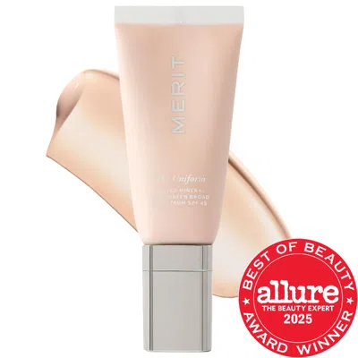 Merit The Uniform Tinted Mineral Sunscreen Broad Spectrum Spf 45 31 1.7 Oz/50ml In Transparent