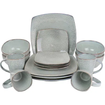 Meritage 16 Piece Stoneware Dinnerware Set Service For 4 In Gray