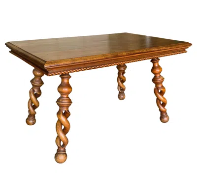 Pre-owned Merklen Brothers Antique C.1800's Louis Xiii Side Or Cocktail Table, By Merklen Bros. In Brown