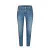 Merlenne Blue Short Pencil Jeans With Embroidery