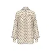 Merlenne Women's Brown / Neutrals Monogram Long Shirt In Beige And Brown Colours