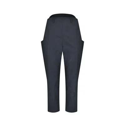 Merlenne Women's Cigarette Pants In Dark Blue Gabardine