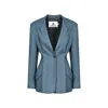Merlenne Women's Linen Blazer In Cobalt Blue In Blue