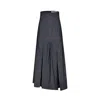 Merlenne Women's Long Denim Skirt In Dark Blue