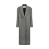 Merlenne Women's Long Straight Coat In Light Grey In Gray