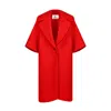 Merlenne Women's Oversized Festive Red Coat In Red