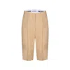 Merlenne Women's Rose Gold Linen Shorts In Powder Rose In Neutral