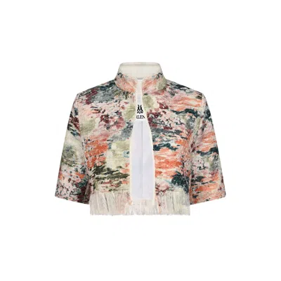 Merlenne Women's Van Gogh Print Jacket With Fringes
