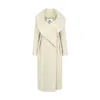 Merlenne Women's White Hug Me Coat In Soft Wool In White