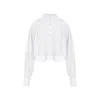 Merlenne Women's White Short Cotton Shirt