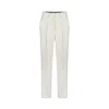 Merlenne Women's Woolen Straight Pants In White In White