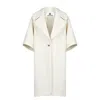 Merlenne Women's Woolen White Coat In White