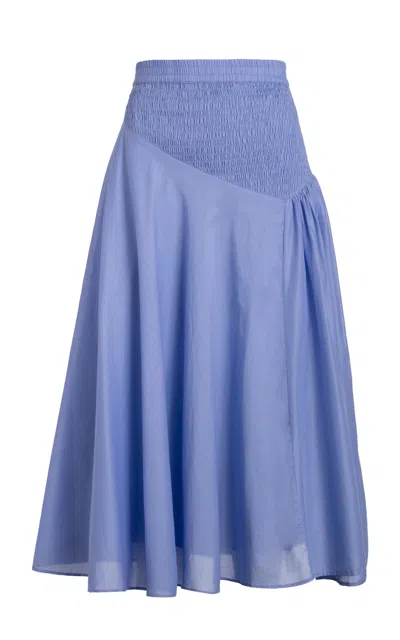 Merlette Amalia Cotton Voile Skirt In Blue