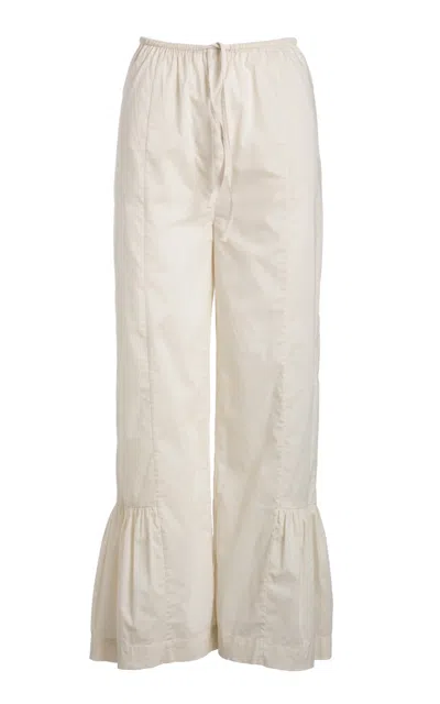 Merlette Amaya Cotton Pants In Neutral