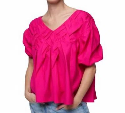 Merlette Antares Top In Magenta In Red