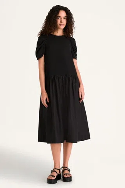 Merlette Irene Tiered Dress In Black