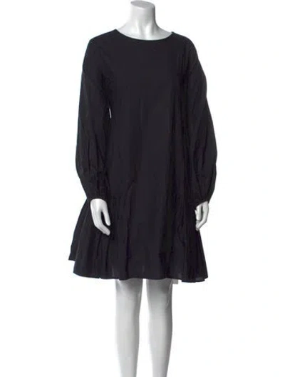 Pre-owned Merlette Bateau Neckline Knee-length Dress In Black