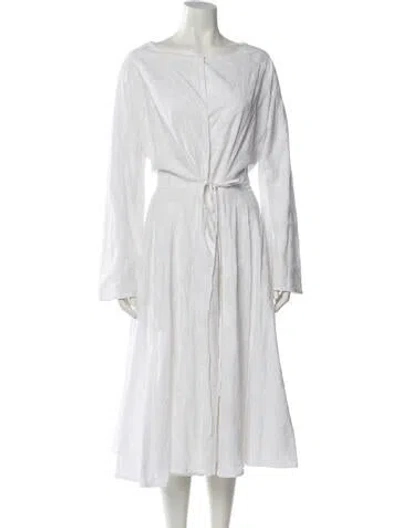 Pre-owned Merlette Bateau Neckline Long Dress In Neutral