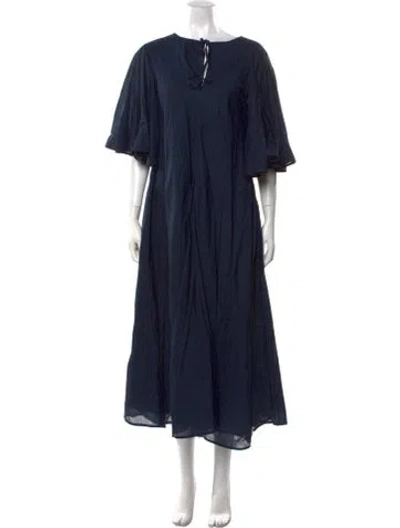 Pre-owned Merlette Bateau Neckline Long Dress W/ Tags In Blue