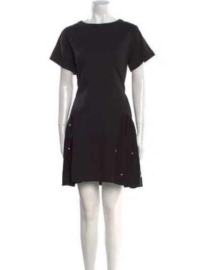 Pre-owned Merlette Bateau Neckline Mini Dress In Black