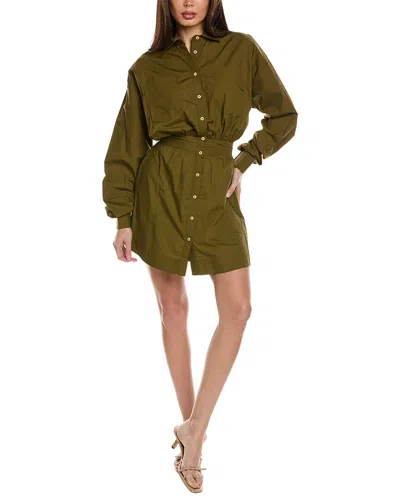 Merlette Bedford Shirtdress In Green