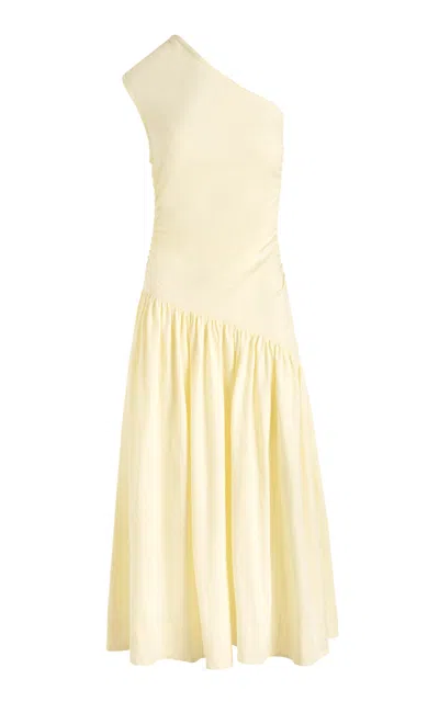 Merlette Brisa Cotton Jersey Dress In Yellow