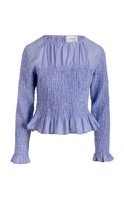 Merlette Cielo Cotton Voile Top In Purple